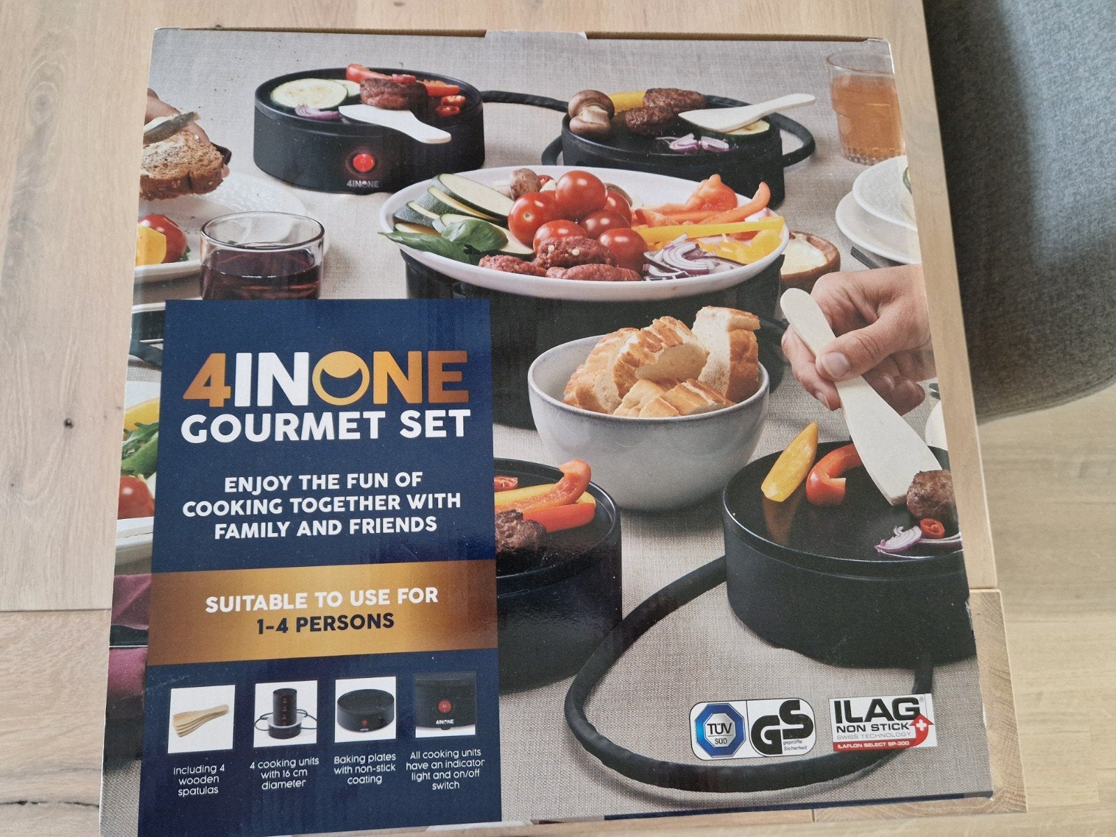 4-in-1 Gourmetset voor 1-4 personen, Witgoed en Apparatuur, Ophalen, Nieuw