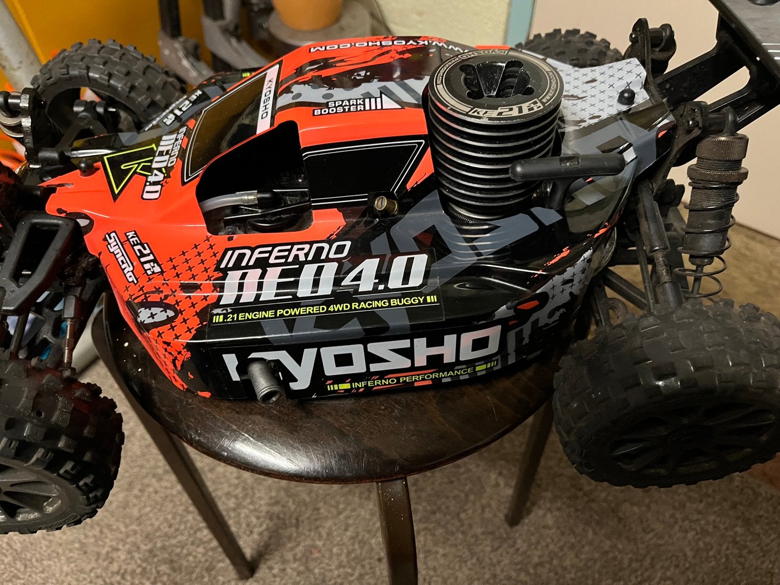 Kyosho inferno neo 4.0, Hobby en Vrije tijd, Ophalen, Auto offroad, Zo goed als nieuw, Schaal 1:8