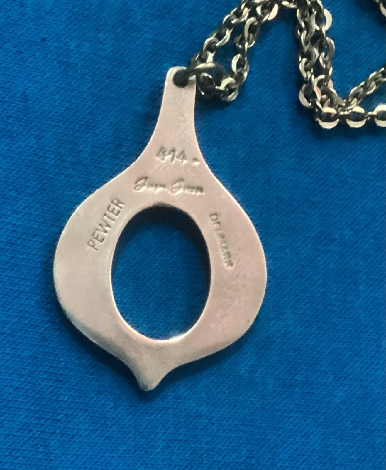 Vintage Pewter Hanger Ketting - Ontwerp van Jorgen Jensen, Overige materialen, Gebruikt, Overige voorstellingen, Verzenden