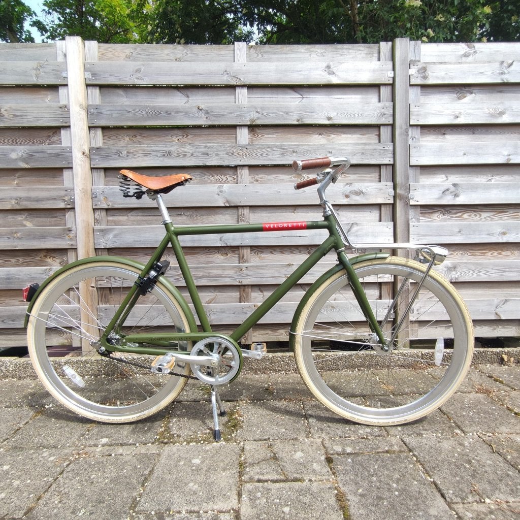 Veloretti Caféracer - Screamin' Olive - 57cm (1.74-1.92), Terugtraprem, Zo goed als nieuw, 57 tot 61 cm, Ophalen