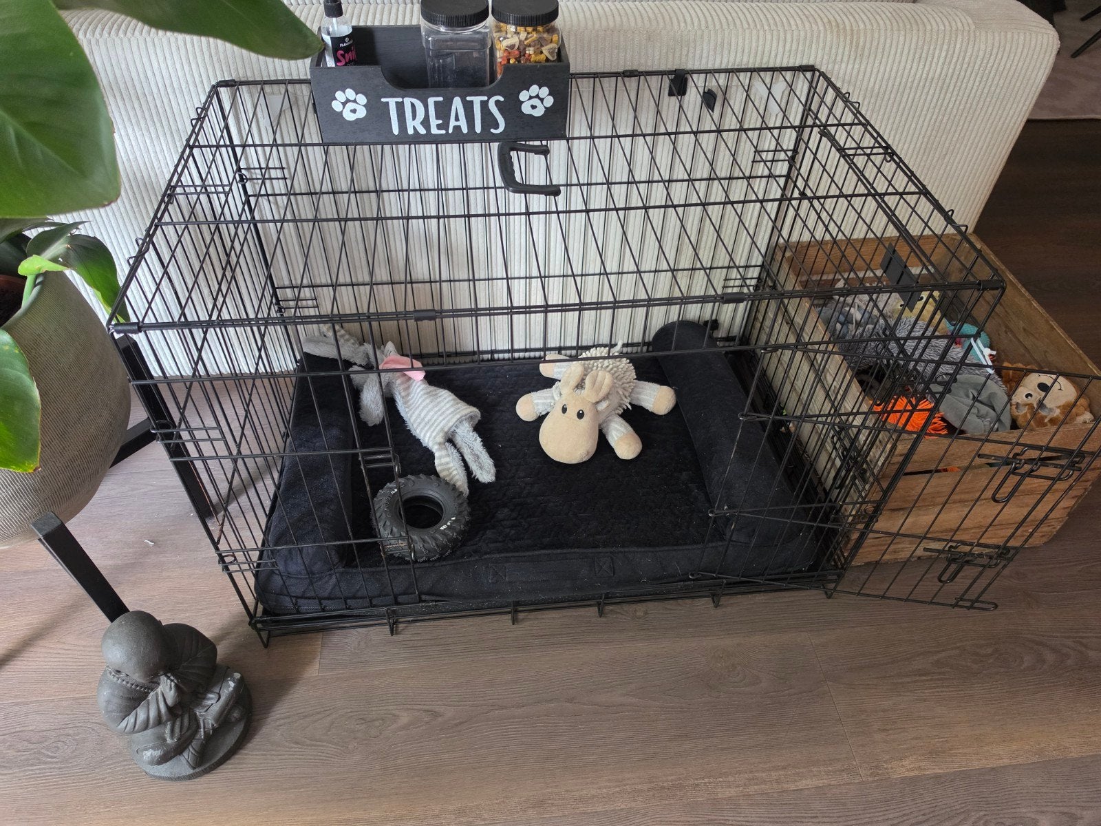 Te koop: z.g.a.n. grote bench, Ophalen, Zo goed als nieuw