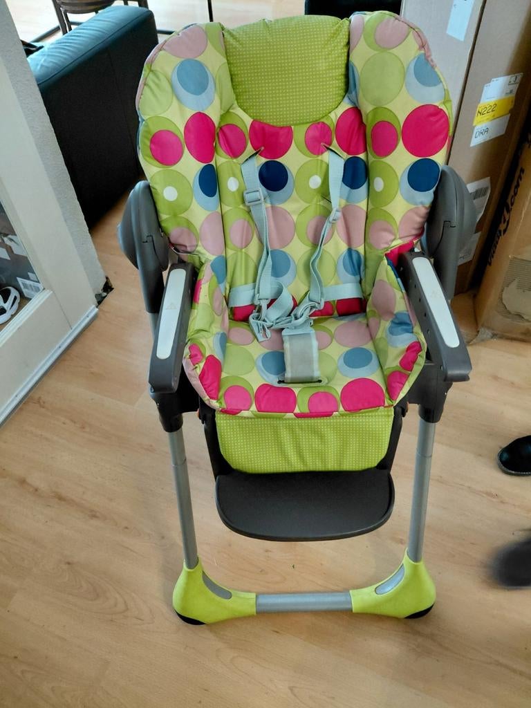 Chicco polly double pad kinderstoel, Kinderen en Baby's, Kinderstoelen, Ophalen, Gebruikt, Inklapstoel