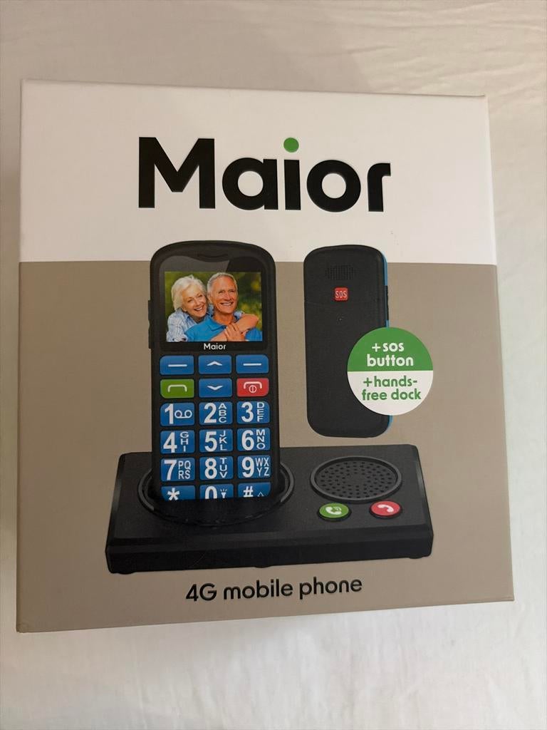 Maior 4G senioren telefoon, Telecommunicatie, Mobiele telefoons | Overige merken, Geen camera, Nieuw, Ophalen of Verzenden, Klassiek of Candybar