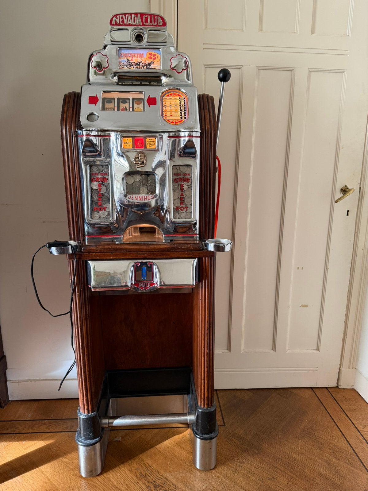 Jennings Prospector $0,25. (1946) Eenarmige bandiet, Verzamelen, Automaten | Gokkasten en Fruitautomaten, Overige munten, Ophalen