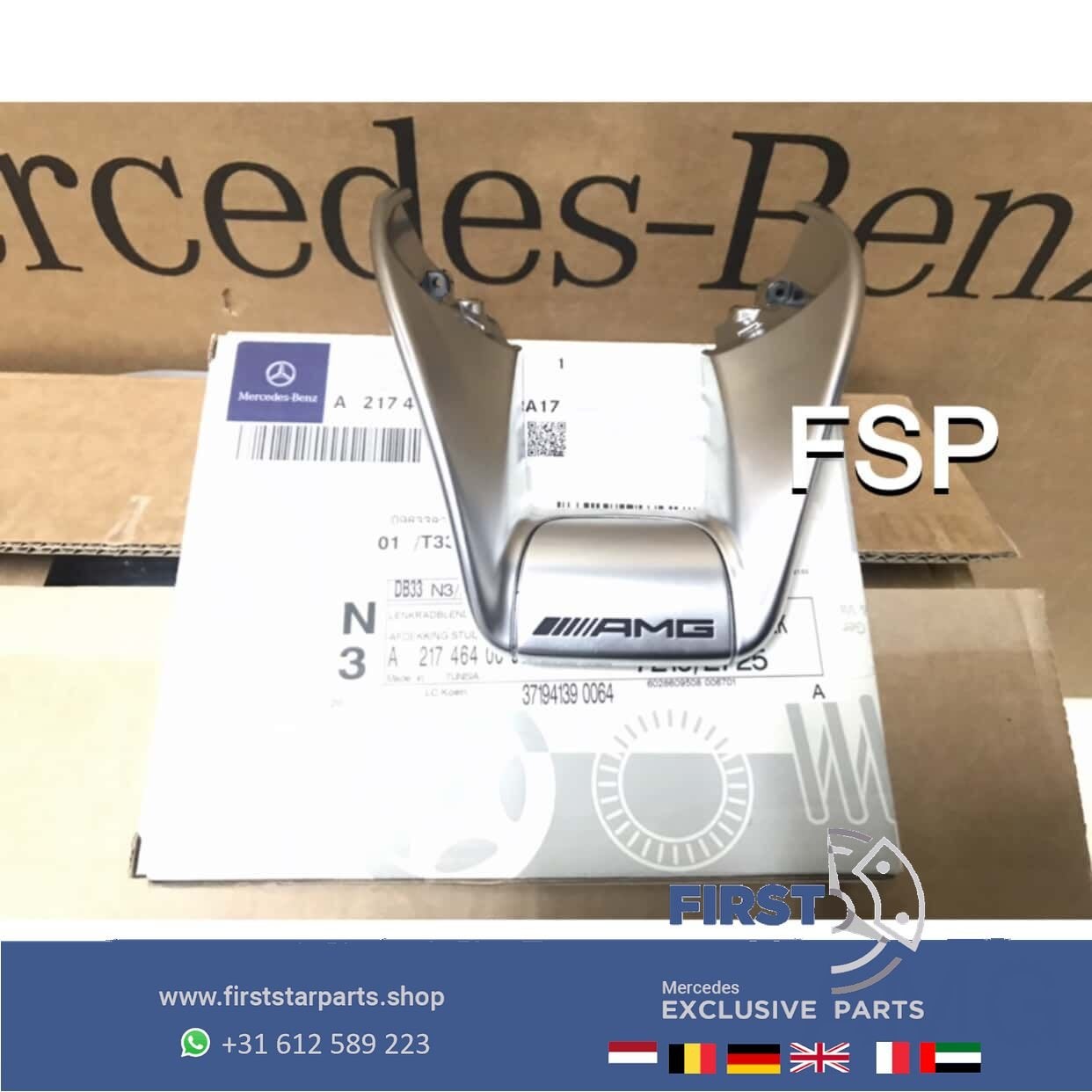 Mercedes ORIGINEEL STUUR AMG LOGO A45 C43 C63 CLA45 E63 S63, Auto-onderdelen, Gebruikt, -, Ophalen of Verzenden, -