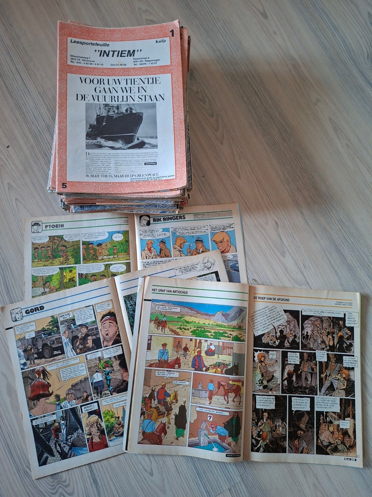 Kuifje Leesportefeuille "Intiem" 1987/89 - 59 stuks, Boeken, Meerdere stripboeken, Ophalen of Verzenden, Gelezen