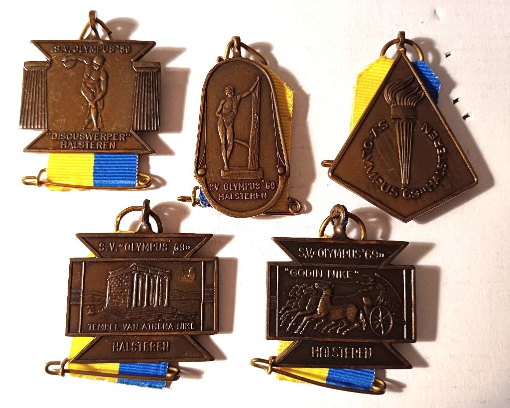 Medaille Halsteren Griekse mythologie S.V. Olympus '69, Postzegels en Munten, Penningen en Medailles, Ophalen of Verzenden, Overige materialen