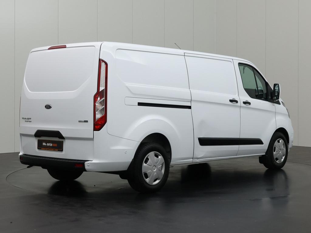 Ford Transit Custom 2.0TDCi 130PK Lang | Airco | Cruise | 3-, Stof, Gebruikt, 2800 kg, Wit