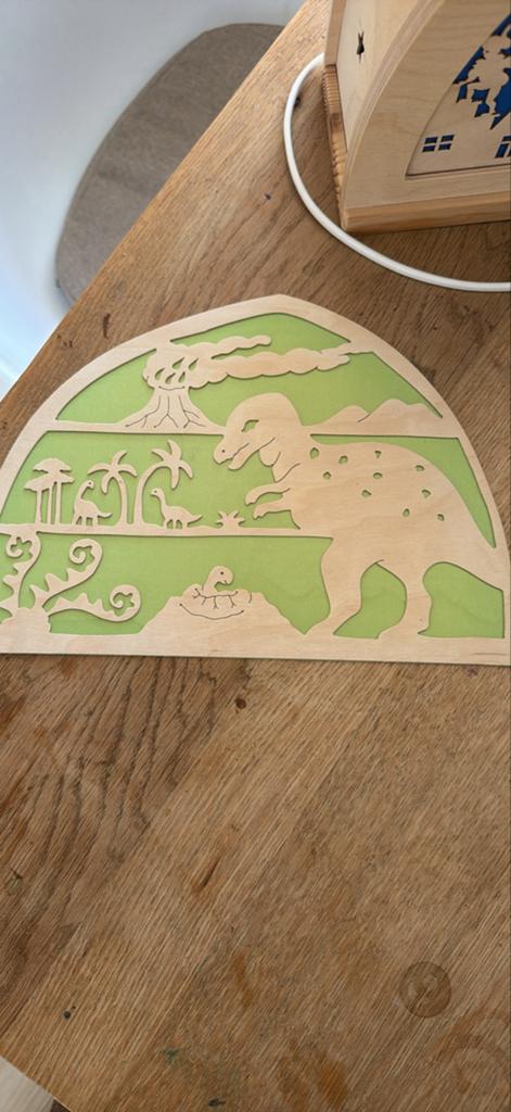 De noest silhouet lamp met 5 silhouet frontjes, Ophalen of Verzenden, Zo goed als nieuw, Lamp