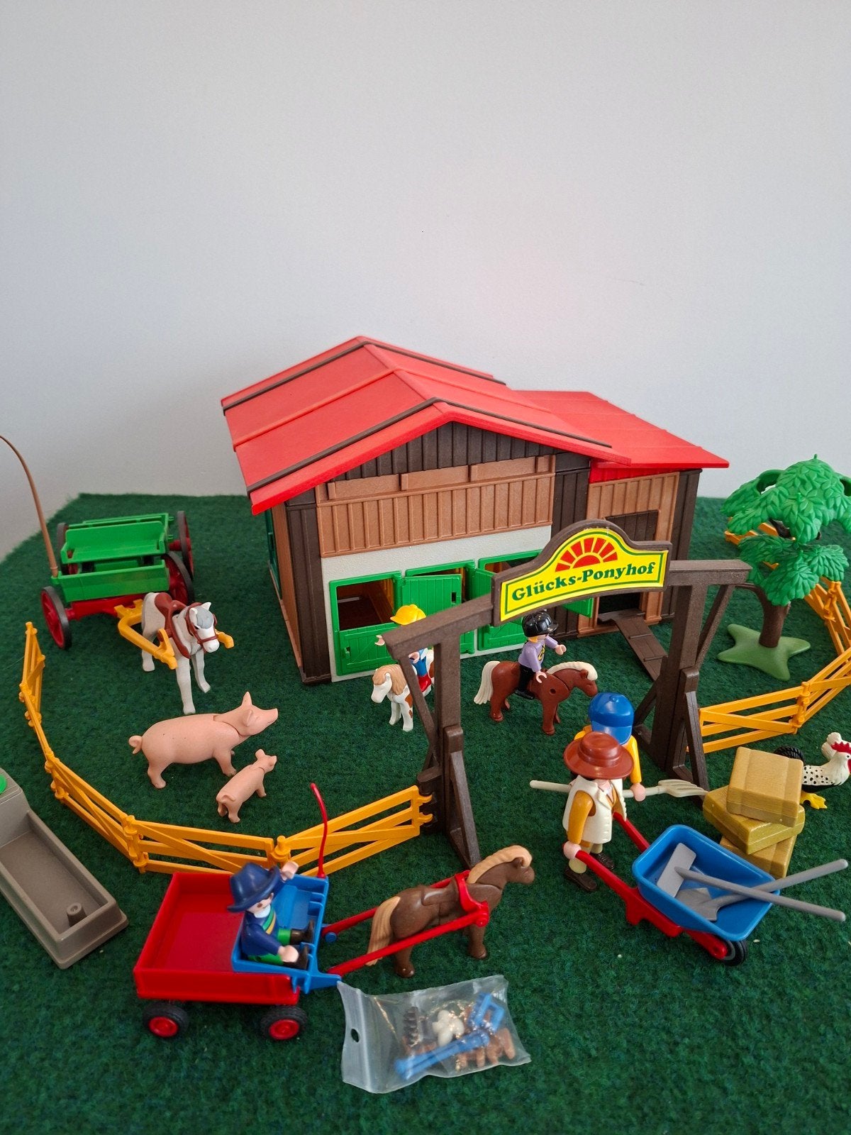 Playmobil manege boerderij, Gebruikt, Gebouw, Complete set, Ophalen of Verzenden