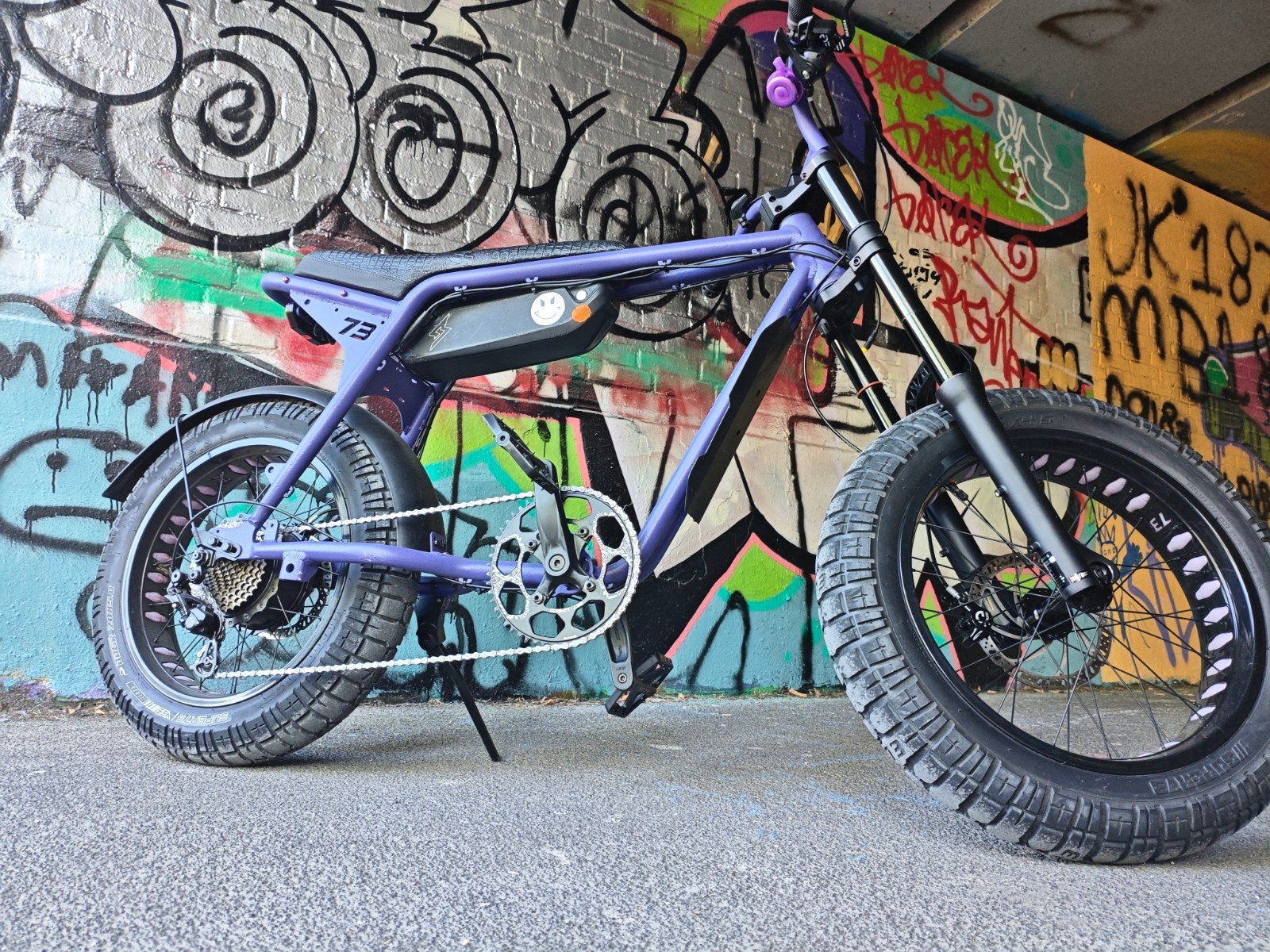 Custom Super 73 ZX - Matpaars Voorvering fatbike, 59 cm of meer, Ophalen, Zo goed als nieuw, Overige merken