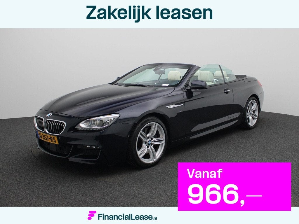 BMW 6-serie Cabrio 640i High Executive | Automaat | M-Pakket, 12 maanden, Achterwielaandrijving, Gebruikt, Leder
