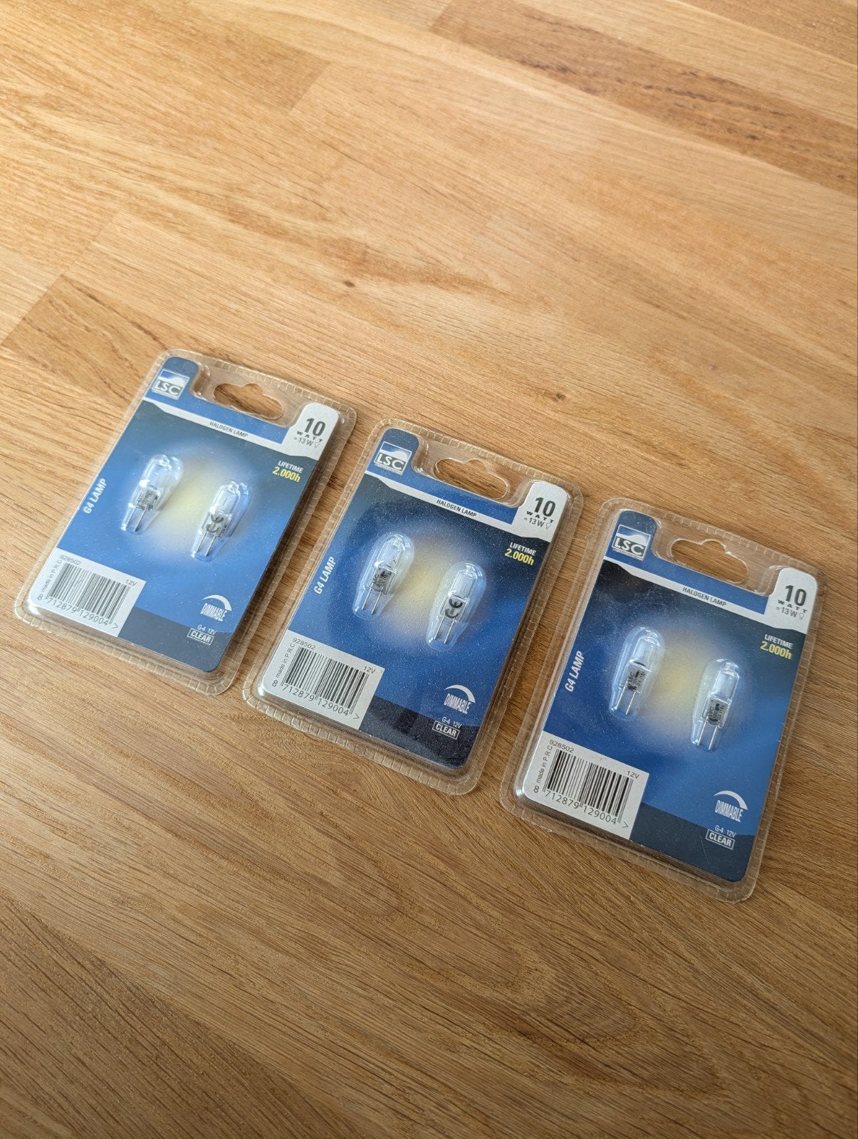 3x LSC Halogeenlamp G4 12V 10W - Nieuw in verpakking, Ophalen of Verzenden, Nieuw, Modern