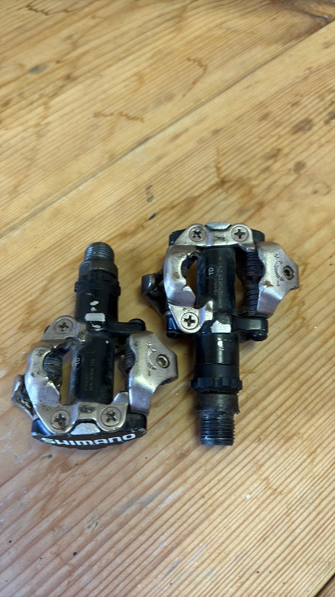 Shimano PD-M520 gebruikt, Crankstel of Pedalen, Gebruikt, Staal, Ophalen of Verzenden