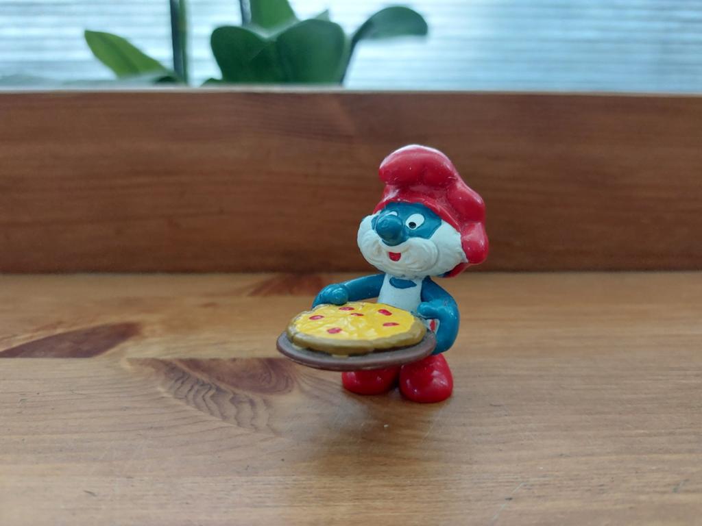Grote smurf pizzabakker pizza 20180 De Smurfen, Verzamelen, Smurfen, Ophalen of Verzenden