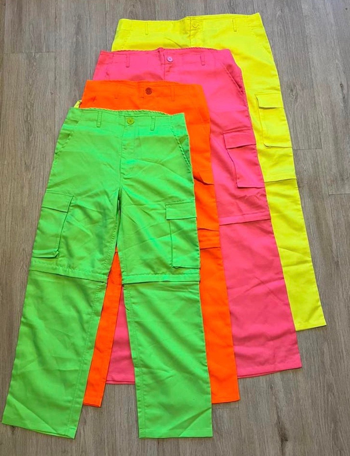 Neon afritsbroeken - groen geel oranje roze, Ophalen of Verzenden, Nieuw, Carnaval