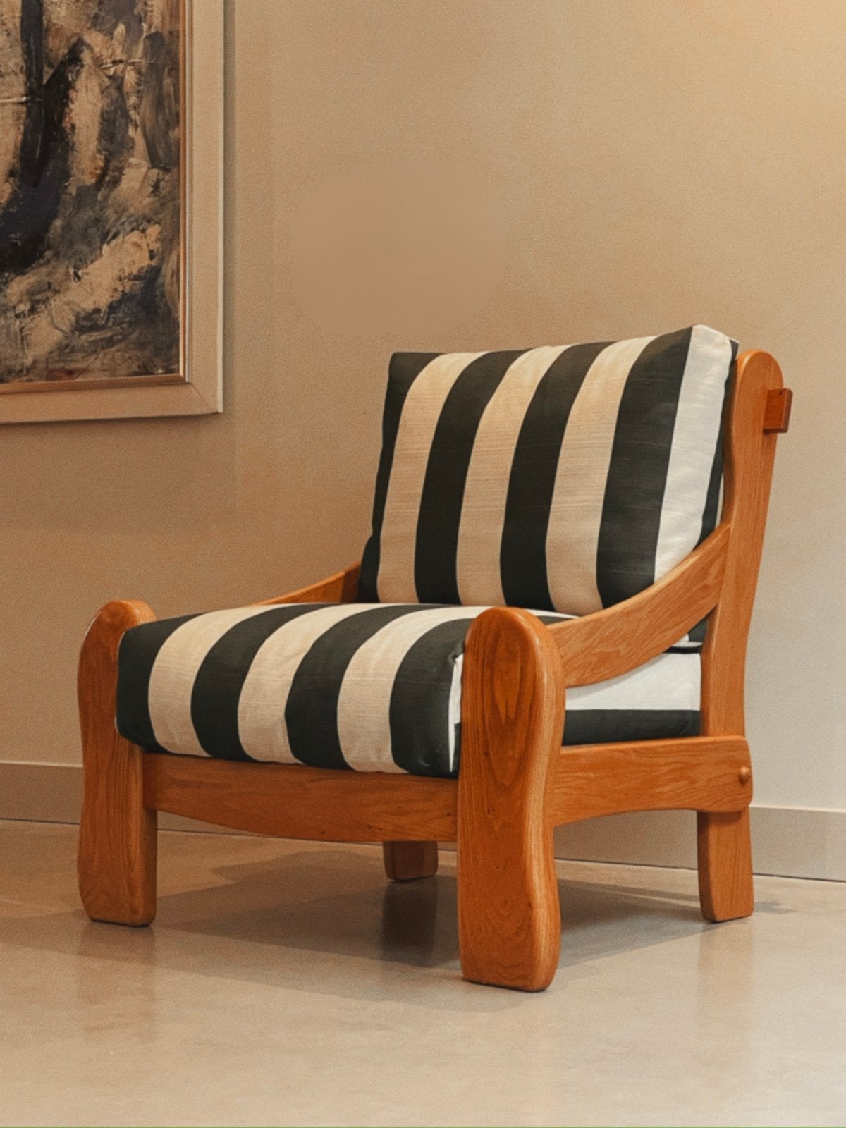 Brutalist vintage design fauteuil, Ophalen, 75 tot 100 cm, Zo goed als nieuw, 50 tot 75 cm