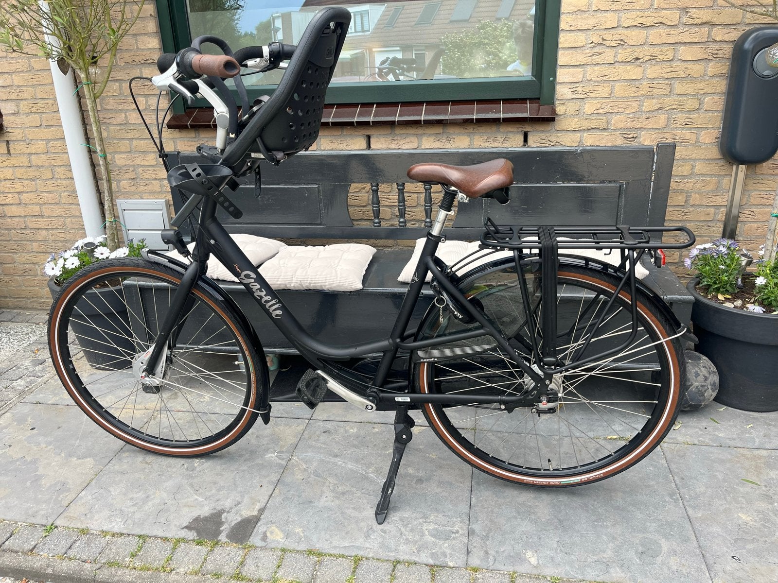 Gazelle Bloom Moederfiets 28 inch, 7 versnellingen, Yepp zit, Ophalen, Dubbele standaard, Zo goed als nieuw, 50 tot 53 cm