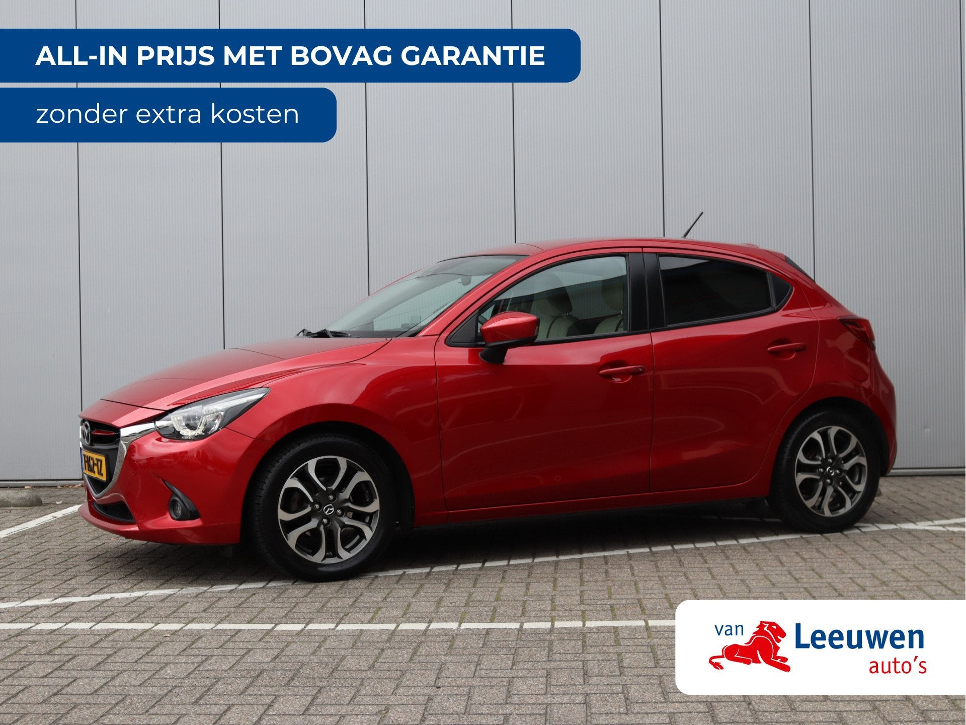 Mazda 2 1.5 Skyactiv-G Skylease GT | BOVAG-garantie | Trekha, Auto's, 12 maanden, 4 cilinders, Leder en Stof, Bedrijf