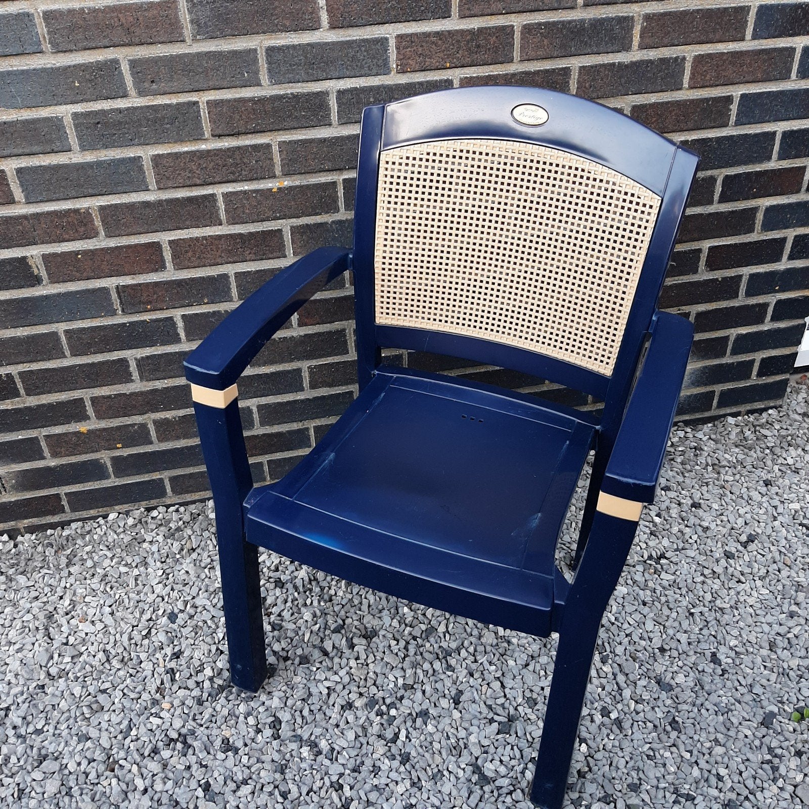 4 stuks Hartman Prestige stapelbare kunststof tuinstoel, Tuin en Terras, Tuinstoelen, Ophalen of Verzenden, Gebruikt, Kunststof
