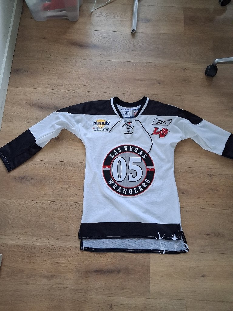 Authentiek Las Vegas Wranglers IJshockey Shirt Reebok, Maat 48/50 (M), Wit, Overige typen, Ophalen of Verzenden