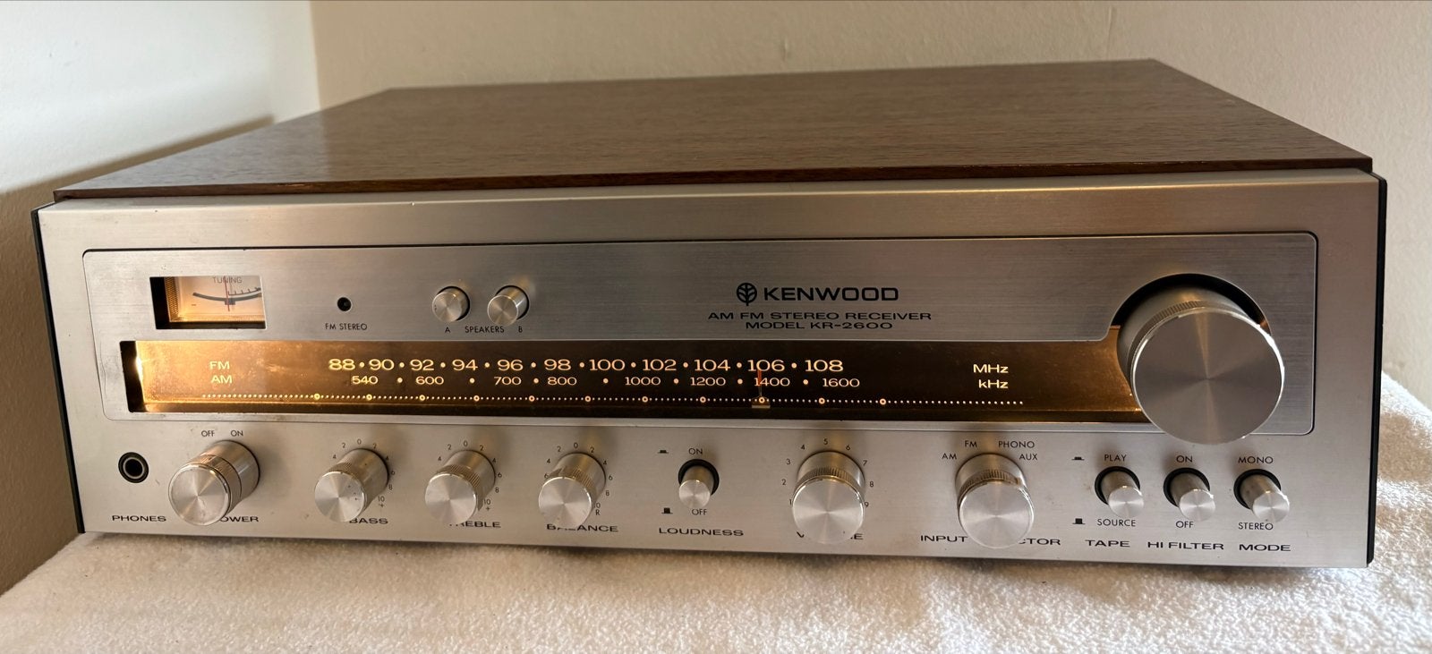 Vintage Kenwood KR-2600 Receiver - Uitstekende Staat, Overige merken, Ophalen of Verzenden, Zo goed als nieuw, Minder dan 60 watt
