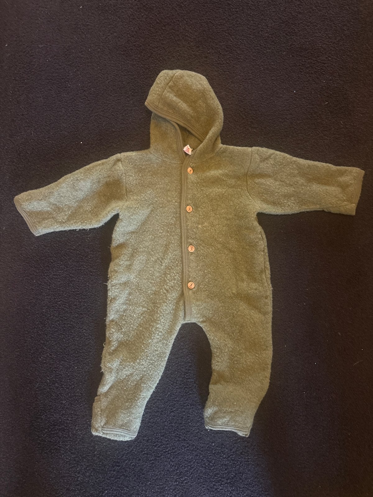 Engel wollen pak maat 74/80 (donker groen), Kinderen en Baby's, Ophalen of Verzenden, Gebruikt, Jongetje of Meisje, Pakje