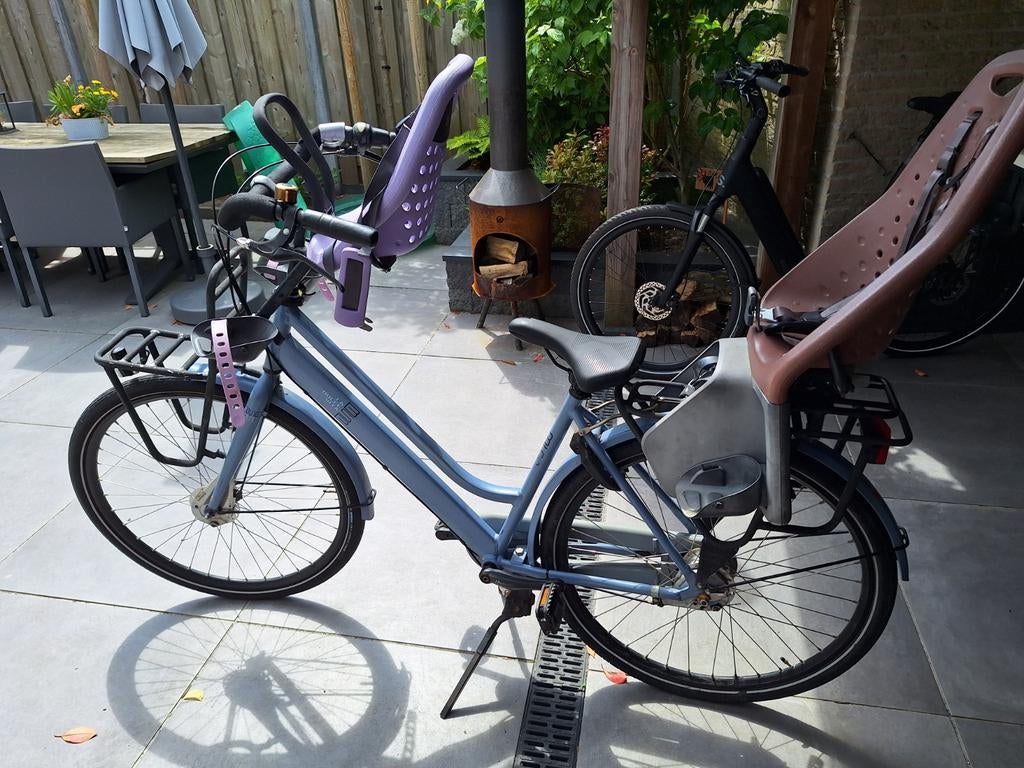 BSP La Dolce Vita Moederfiets met yepp zitjes, Fietsen en Brommers, Fietsen | Dames | Moederfietsen, 2 zitjes, Gebruikt, Dubbele standaard