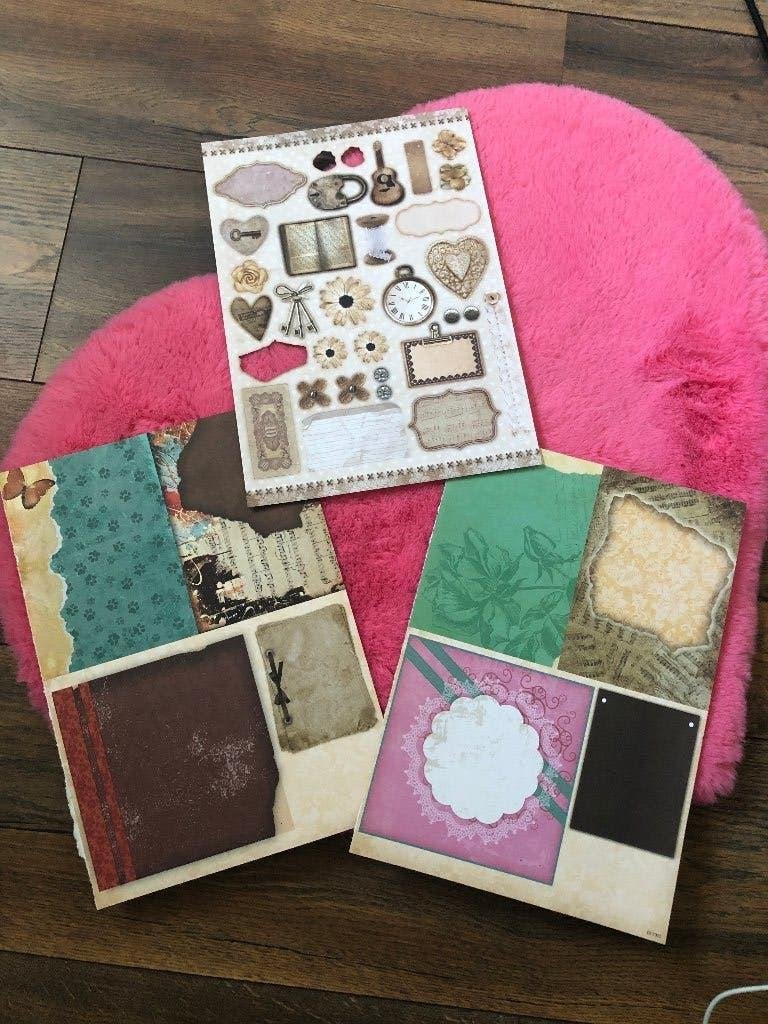 Paper die cuts | brocante | met kaartachtergronden, Ophalen of Verzenden, Zo goed als nieuw, Papier of Karton, Overige merken