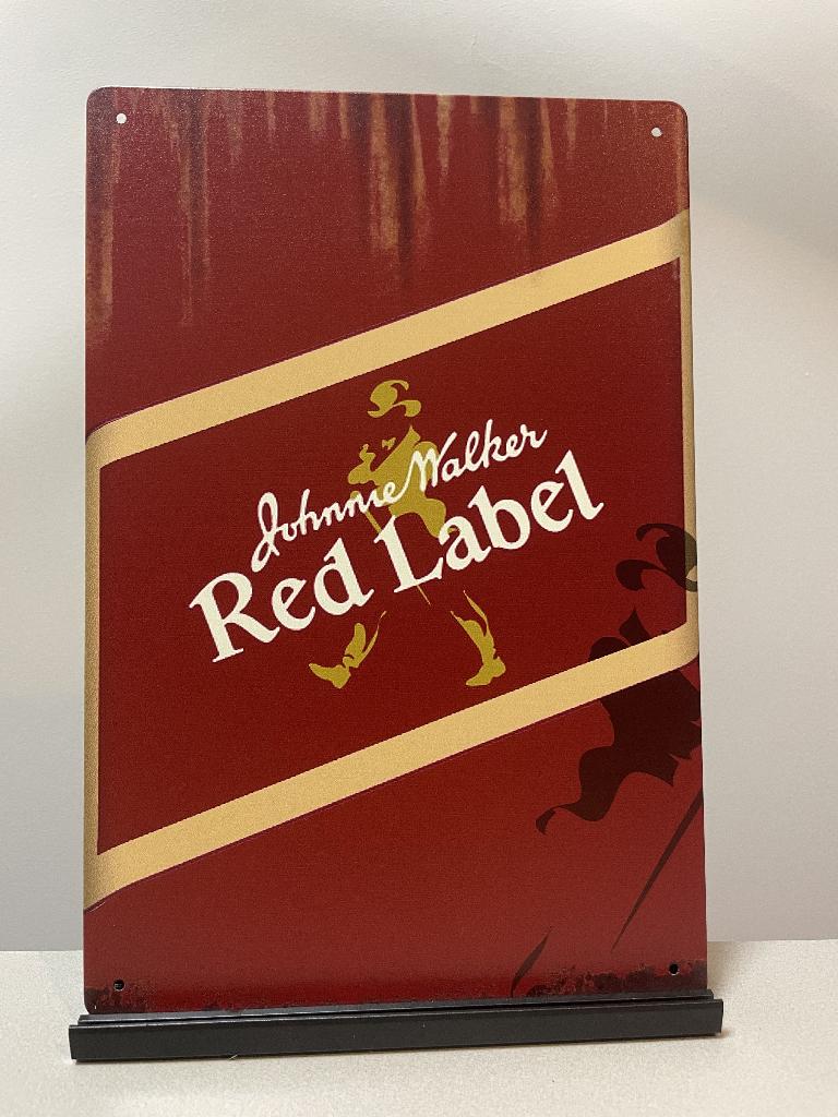 Johnnie Walker Red label reclamebord, Www.pand50.nl, Reclamebord, Ophalen of Verzenden, Printer 29B Coevorden