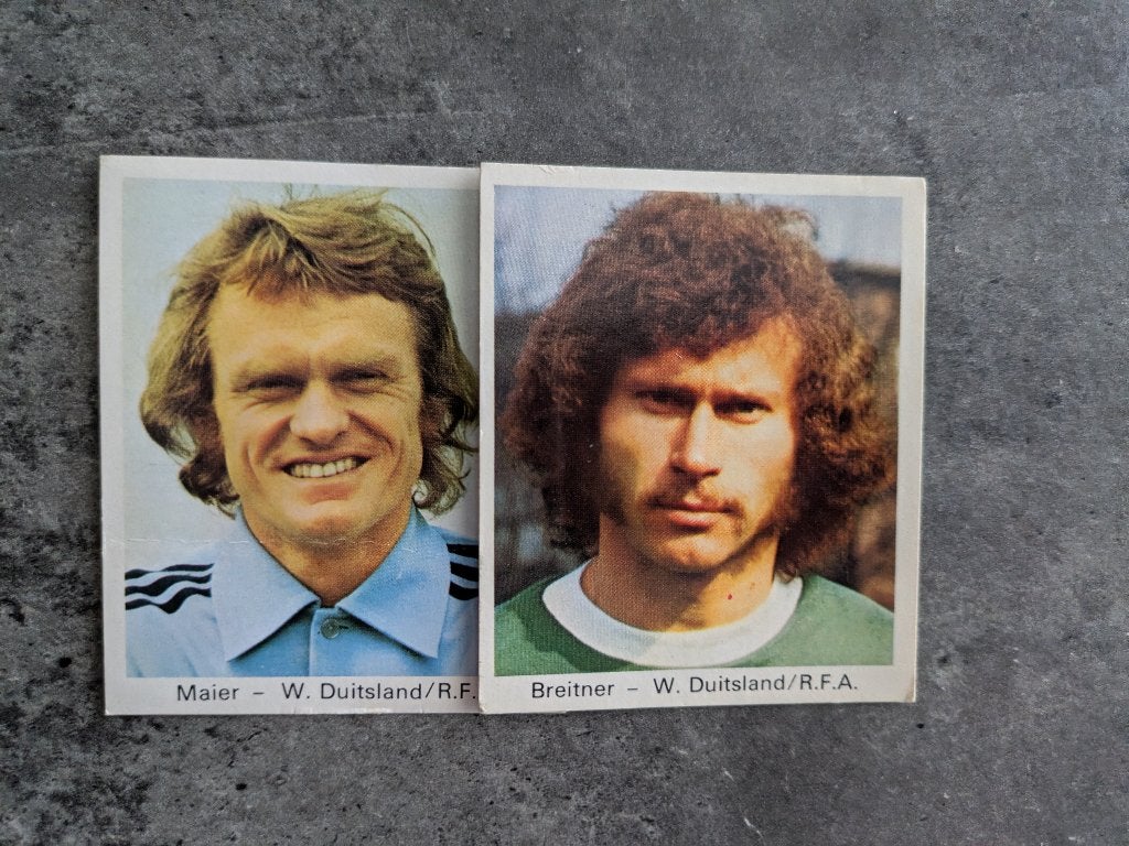 VOETBAL RIZLA GUM WORL CUP 74 VOETBAL 2X PLAATJES, Verzenden, Zo goed als nieuw, Sticker