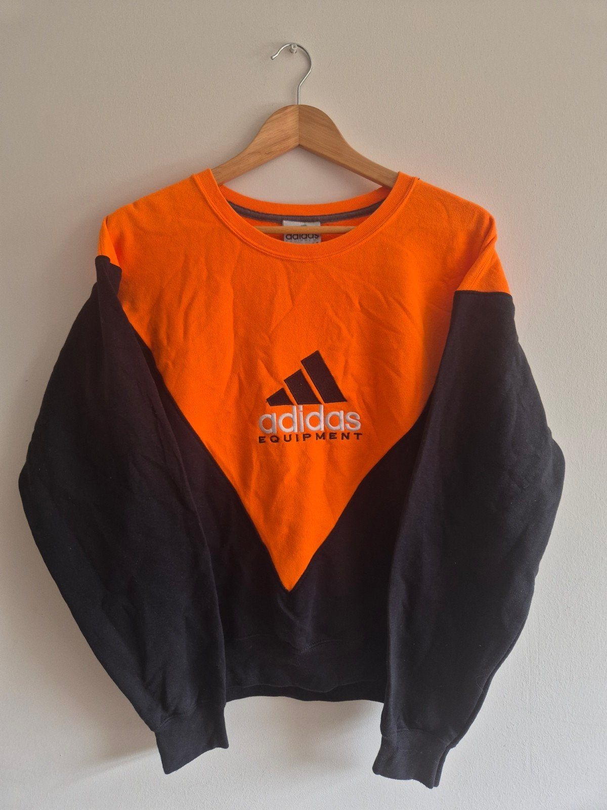 Adidas Rework Sweater Dames Maat S Oranje Zwart Vintage, Adidas, Oranje, Ophalen of Verzenden, Maat 36 (S)