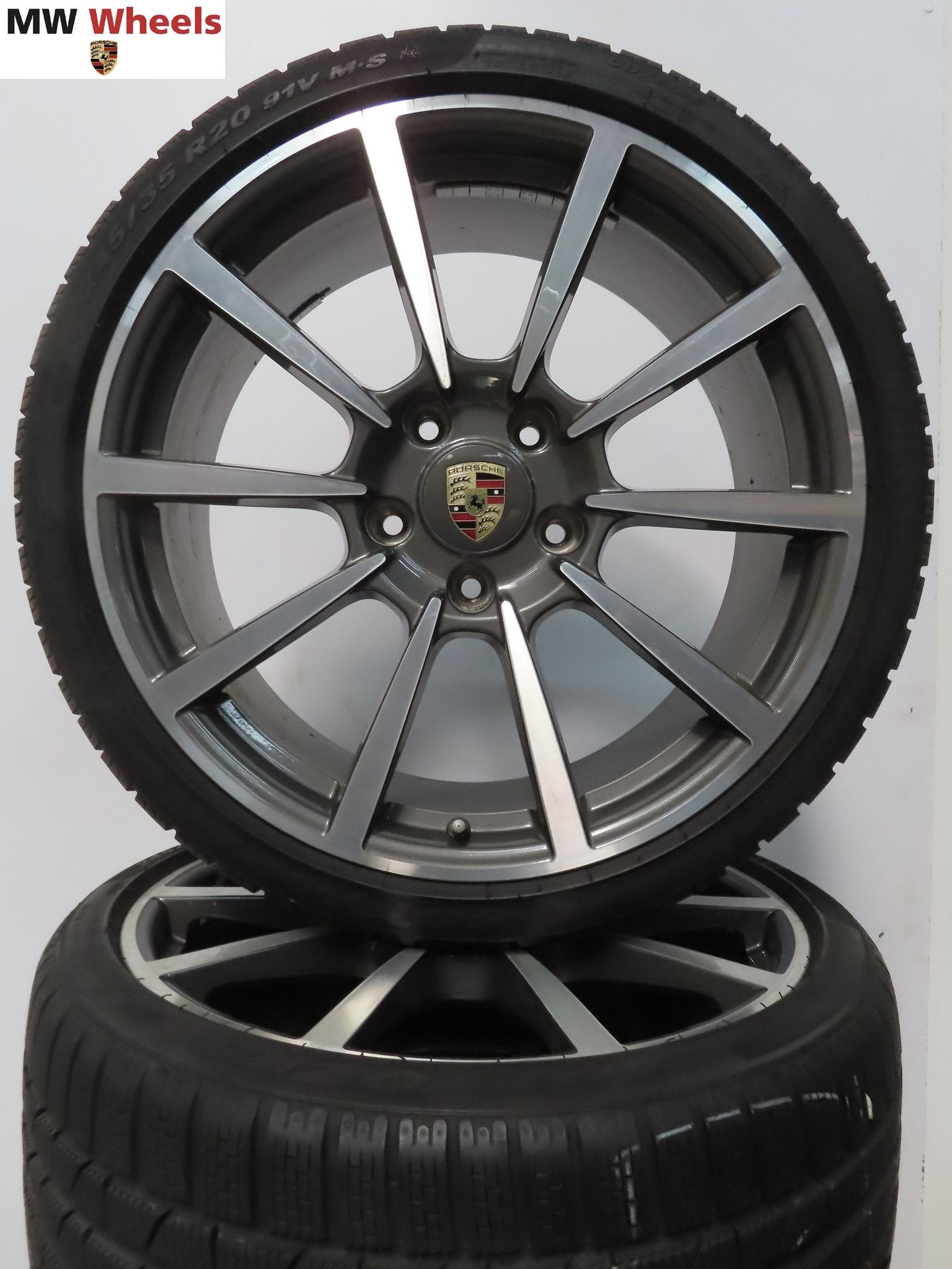 Originele Porsche 911 991 2 S 20 inch velgen winterbanden, -, -, Banden en Velgen, 20 inch