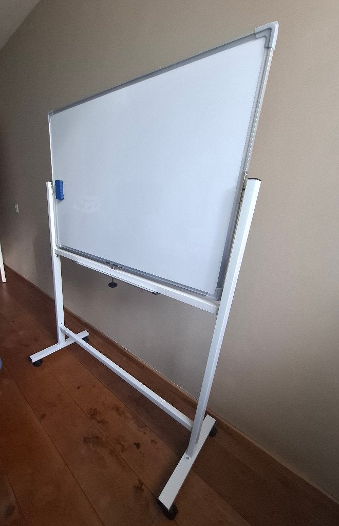 Whiteboard Verrijdbaar - Dubbelzijdig - Magnetisch-74x109 cm, Ophalen, Mobiel, Nieuw, Whiteboard