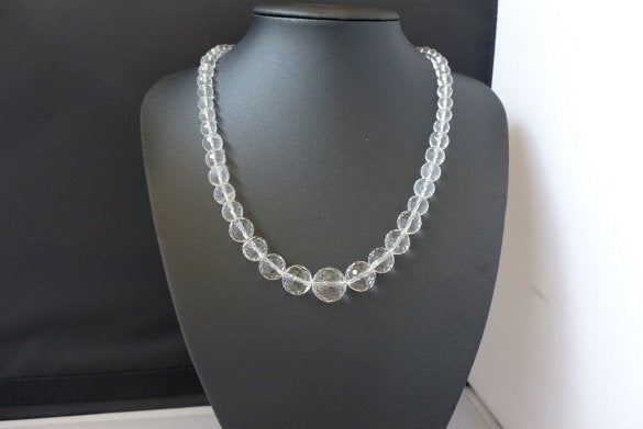 BERGKRISTAL ketting/oorhanger-set, Sieraden, Tassen en Uiterlijk, Kettingen, Wit, Nieuw, Verstelbaar, Ophalen of Verzenden