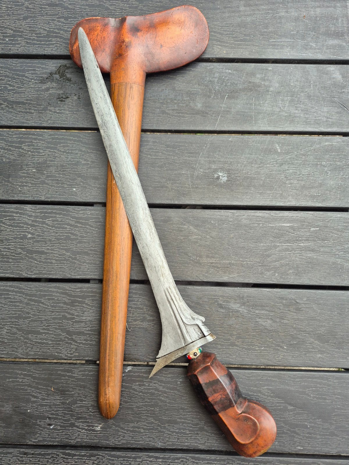 Grote Balinese Keris, Antiek en Kunst, Hout, Handgemaakt, Ophalen of Verzenden, 60 cm