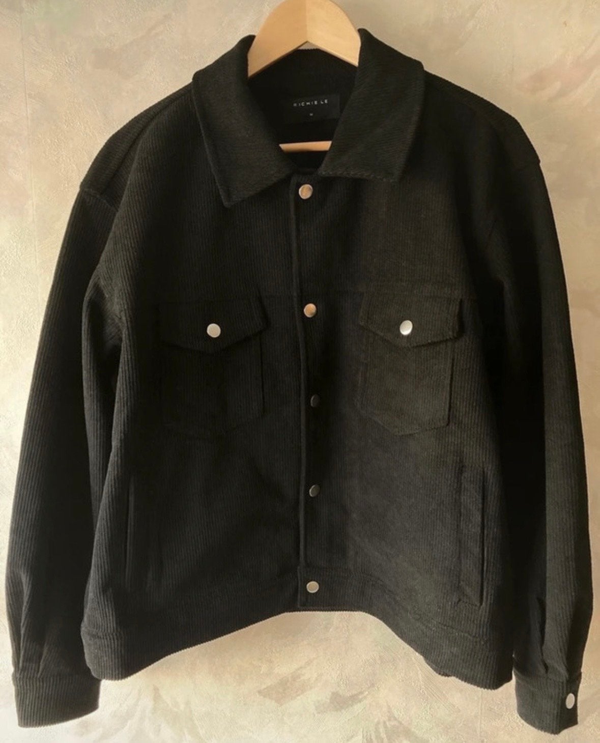 Richie Le Corduroy Jacket Zwart Maat M, Ophalen of Verzenden, Nieuw, Maat 48/50 (M), Zwart