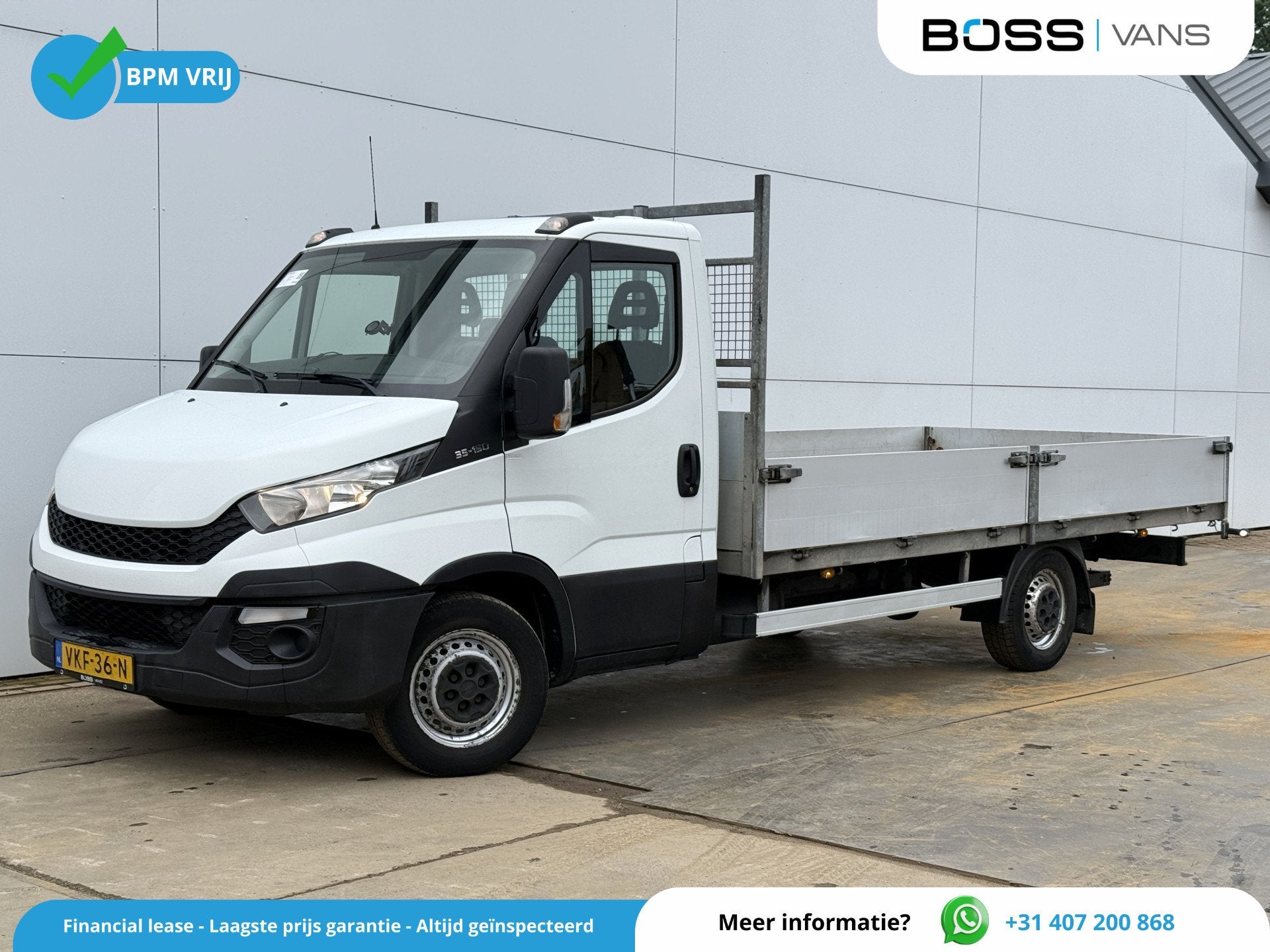 Iveco Daily 35S15 3.0 L4 Open laadbak Cruise control Luchtge, Euro 5, Gebruikt, Zwart, 4 cilinders