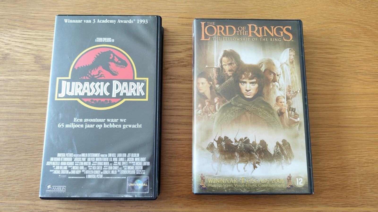 Jurassic Park & The Lord of the Rings VHS, Nederlands, Ophalen of Verzenden, Vanaf 12 jaar, Gebruikt