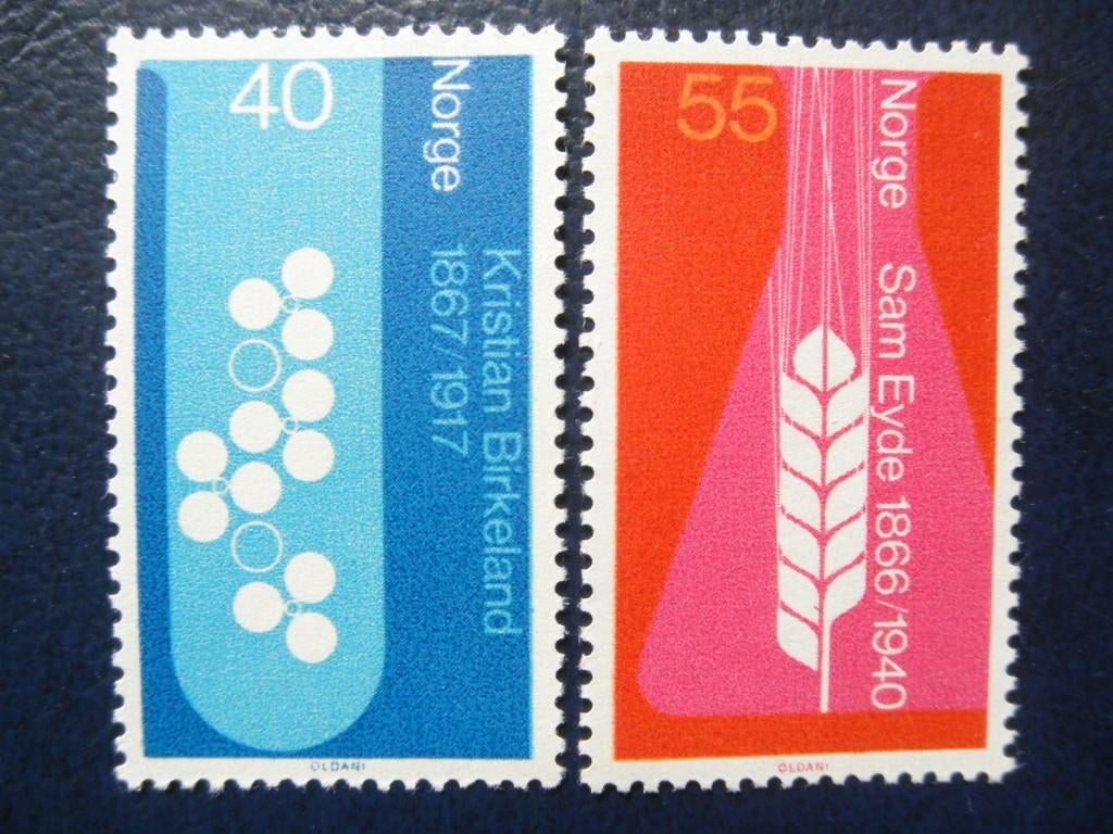 Postzegels Noorwegen 1966 Birkeland, Eyde - cw 2,50 postfris, Ophalen of Verzenden, Noorwegen, Postfris