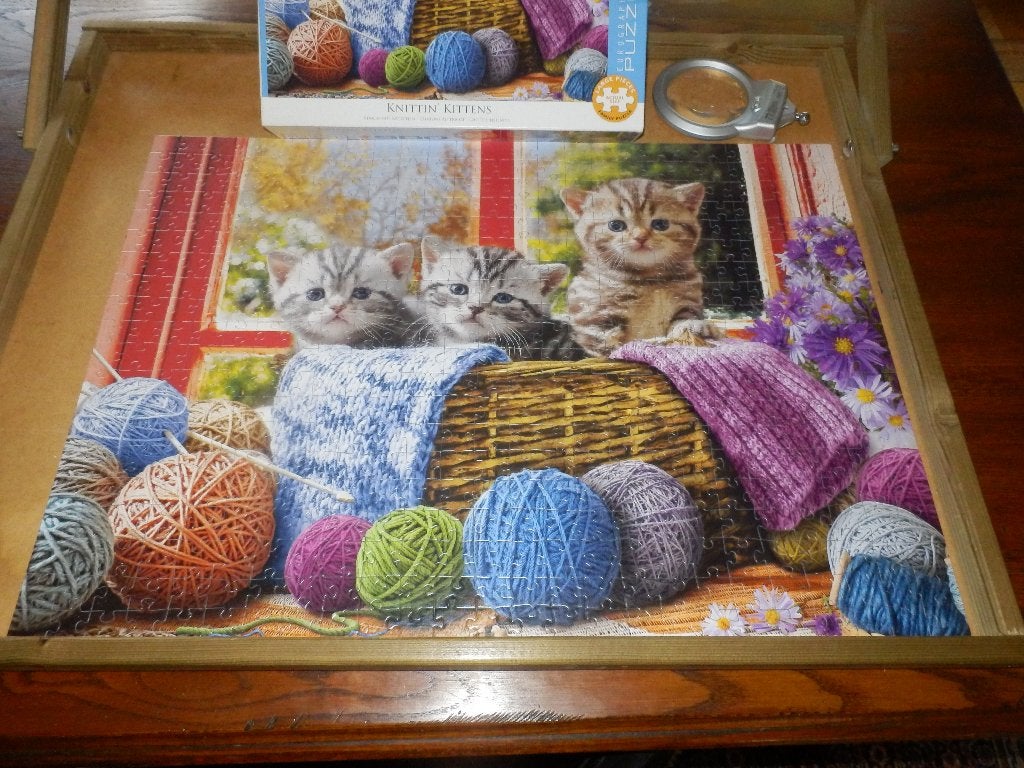 Eurographics - Breiende Kittens [Knittin' Kittens] - 500, Ophalen of Verzenden, 500 t/m 1500 stukjes, Zo goed als nieuw