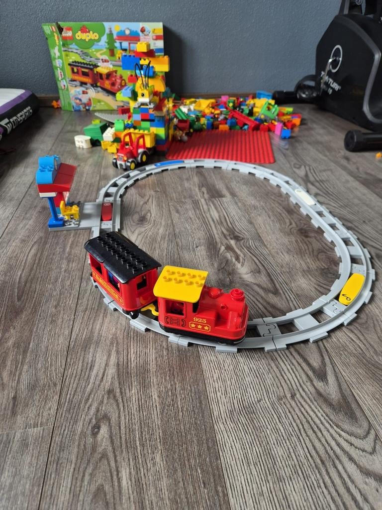 LEGO Duplo Trein met rails en grote verzameling blokken, Kinderen en Baby's, Speelgoed | Duplo en Lego, Gebruikt, Overige thema's