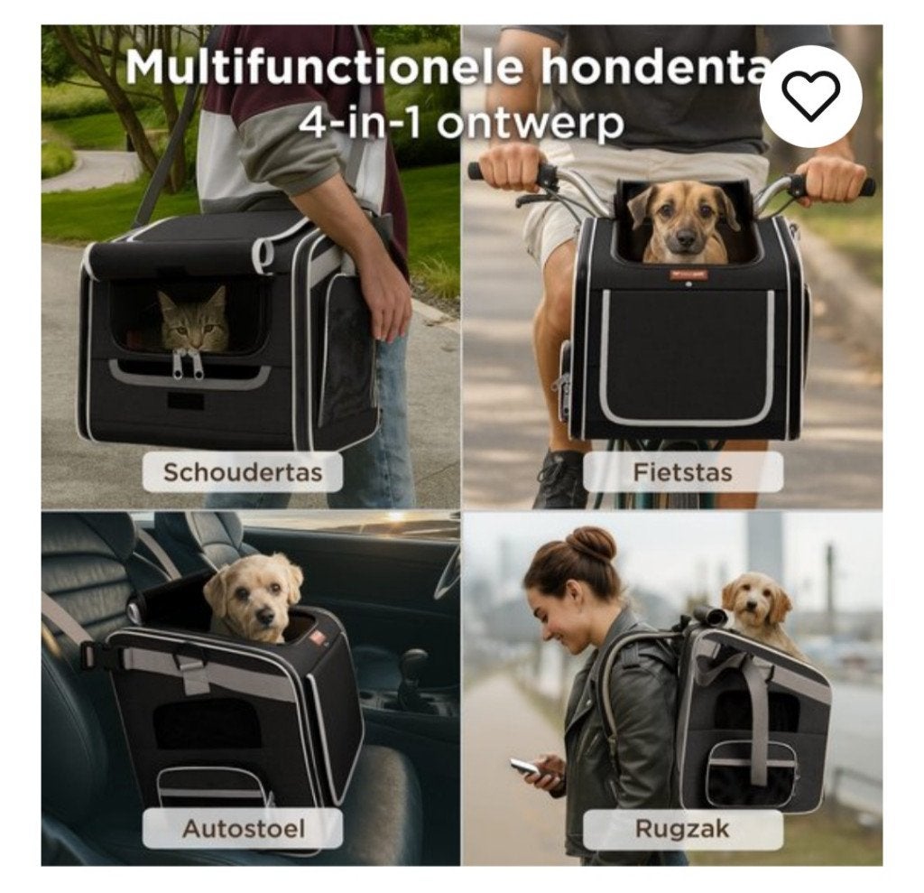 Trevopet 4 in1 dieren mand (fiets, rug/tas, bench,auto stoel, Ophalen of Verzenden, Zo goed als nieuw, Polyester