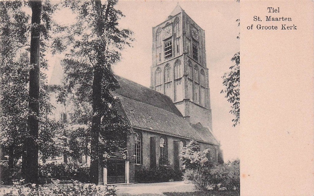 Tiel - St. Maarten of Groote Kerk (1916), Ophalen of Verzenden, Voor 1920, Ongelopen, Gelderland
