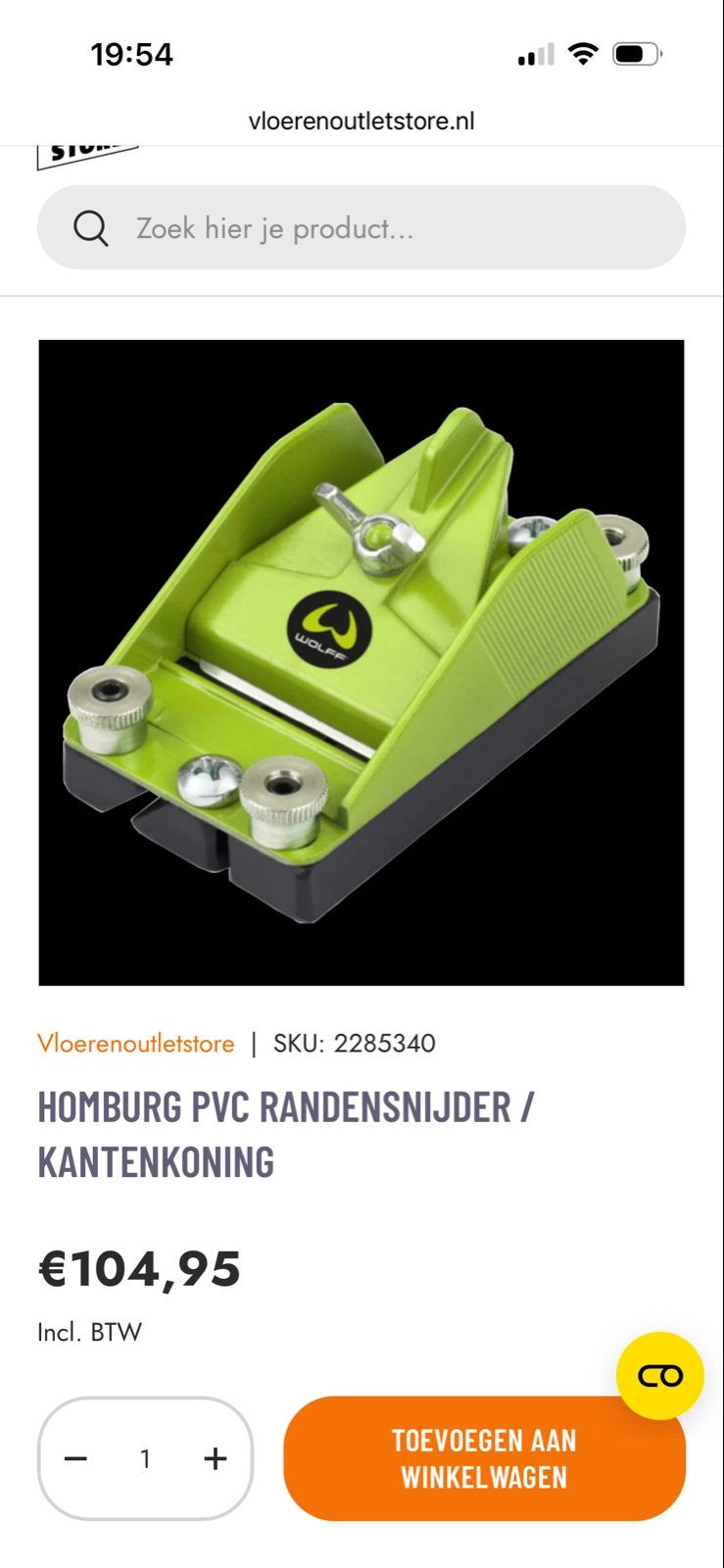 Wolf Randensnijder PVC - Homburg Kantkoning, Doe-het-zelf en Verbouw, Gereedschap | Handgereedschap, Ophalen of Verzenden, Zo goed als nieuw