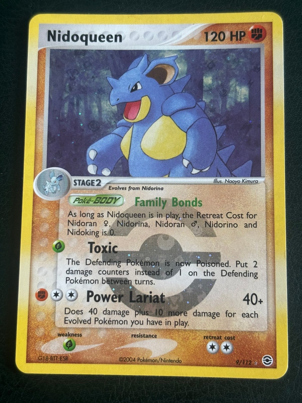 Nidoqueen [Reverse Holo] #9 Pokemon Fire Red & Leaf Green, Ophalen of Verzenden, Zo goed als nieuw