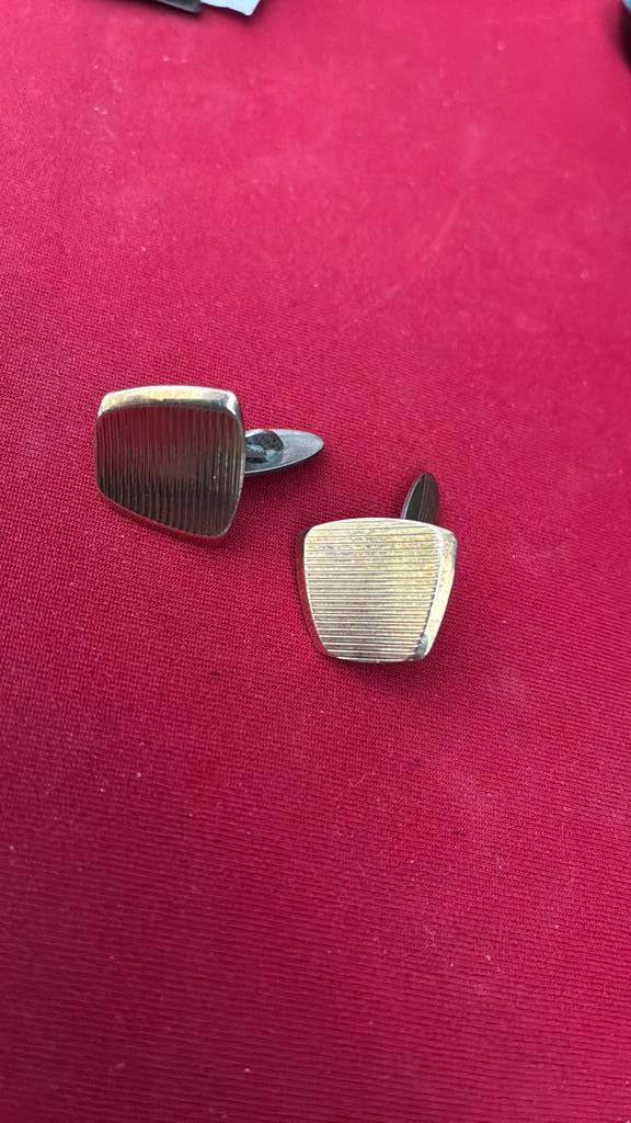 835 zilver verguld manchetknopen, Ophalen of Verzenden, Gebruikt, Zilver, Verguld
