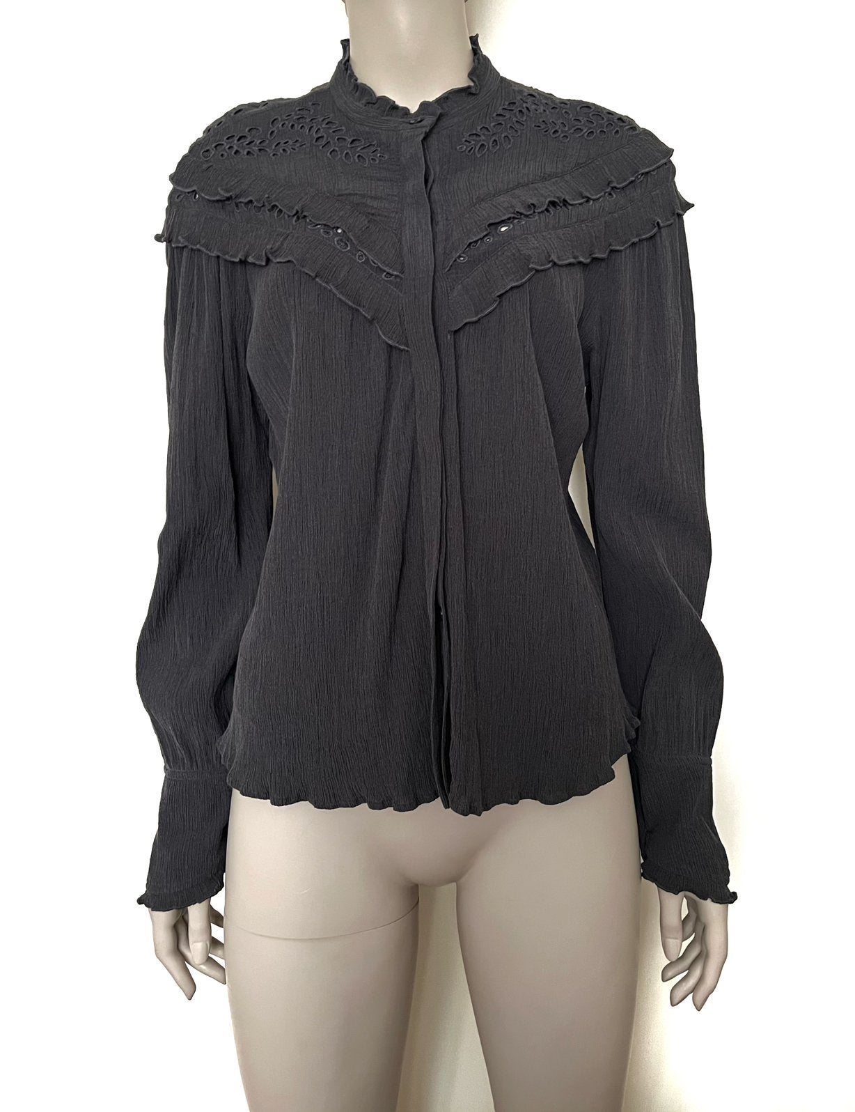 Isabel Marant Étoile “Izae” broderie anglaise blouse zwart, Verzenden, Nieuw, Maat 38/40 (M), Zwart