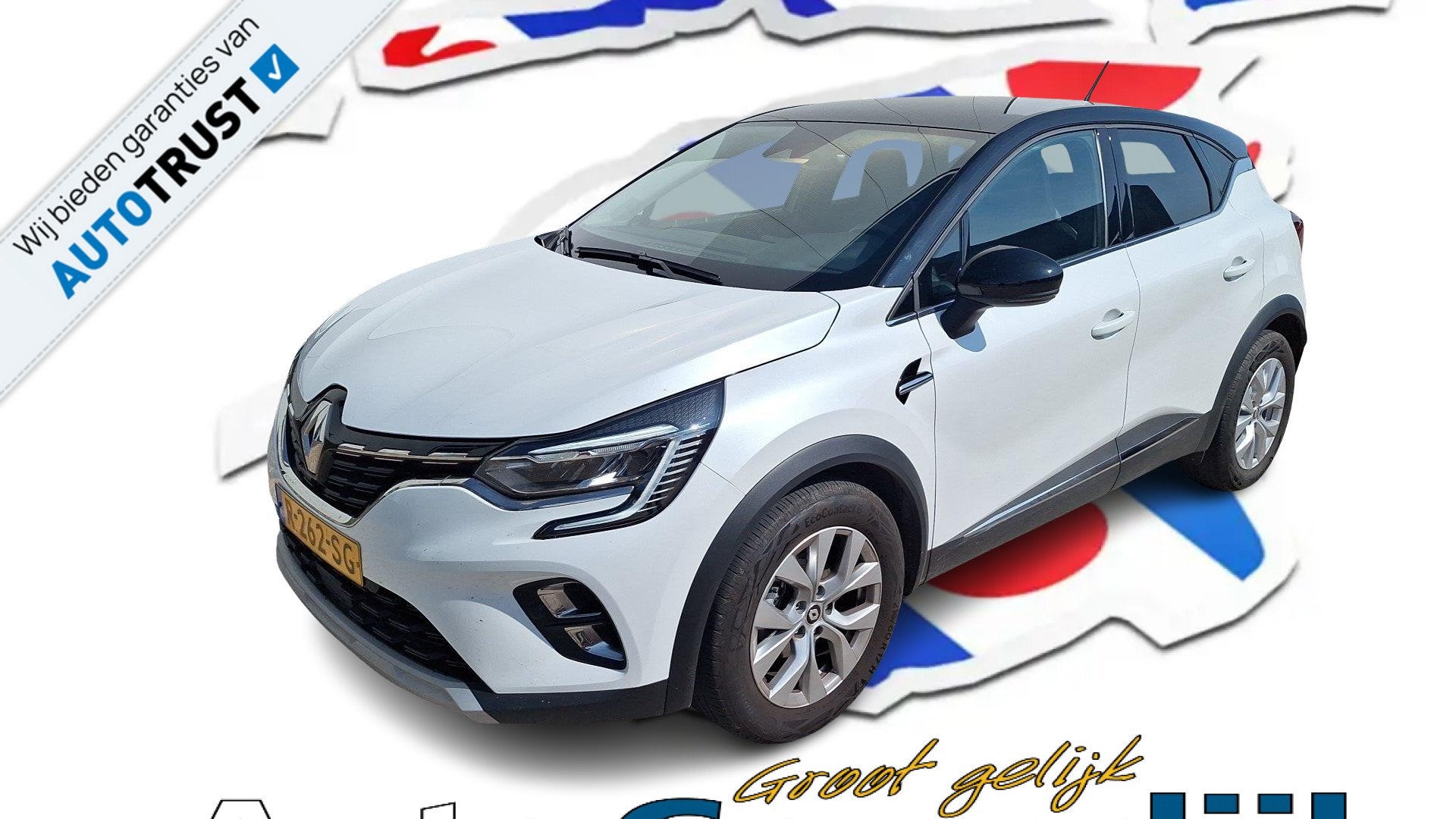 Renault Captur 1.0 TCe 90 INTENS CARPLAY,CLIMA,LMV,LED,LMV, Stof, Gebruikt, Wit, Origineel Nederlands
