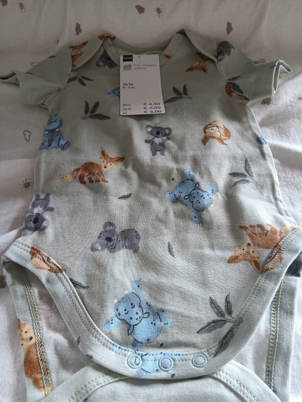 Nieuwe baby romper met dierenprint (Hema), Ophalen of Verzenden, Nieuw, Hema, Jongetje of Meisje